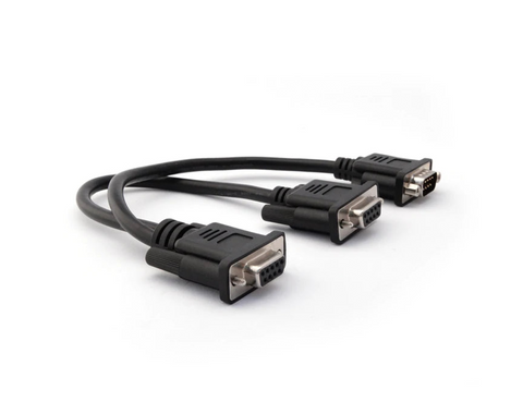 DB9-DB9/DB9 - Y-Splitter (1x Male & 2x Female)