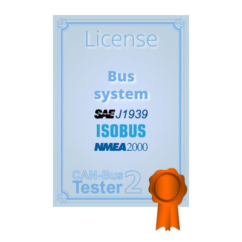 License for optional bus systems (CANopen, DeviceNet and SAE J1939)