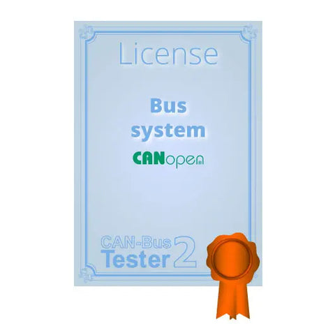 License for optional bus systems (CANopen, DeviceNet and SAE J1939)